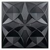 Art3d Decorative Ceiling Tile 2x2 Glue up, Suspended Ceiling Tile Pack of 12pcs Black Floral