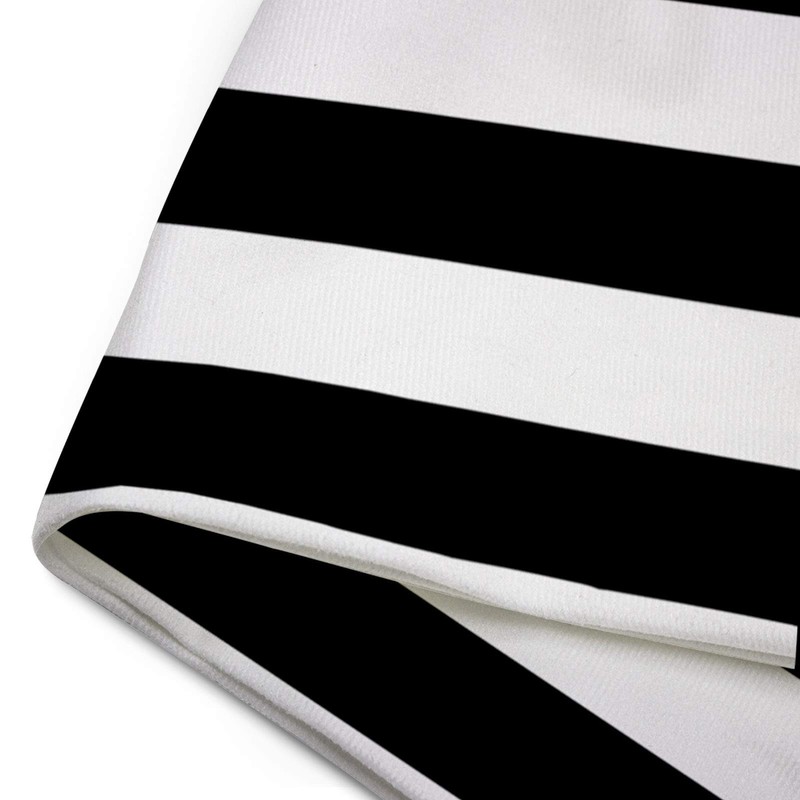 Emvency Throw Pillow Cover Horizontal Black and White Stripe Wide