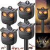 4 Pack Solar Owl Animal Repeller Outdoor for Raccoon, Deer