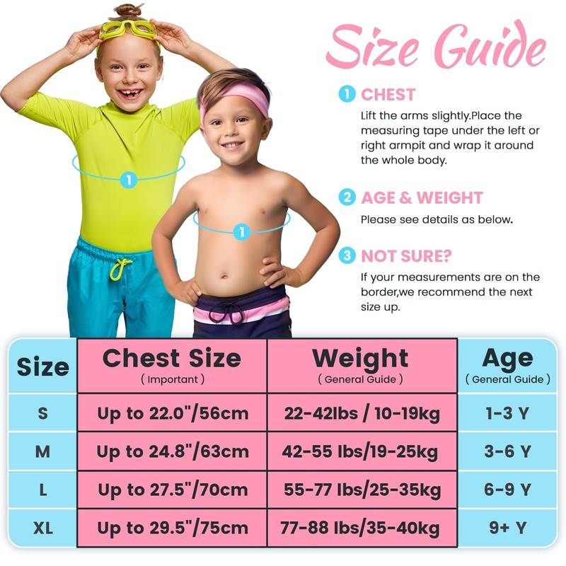 Zeraty Children's Life Jacket Swimming Jacket for Toddlers with Adjustable