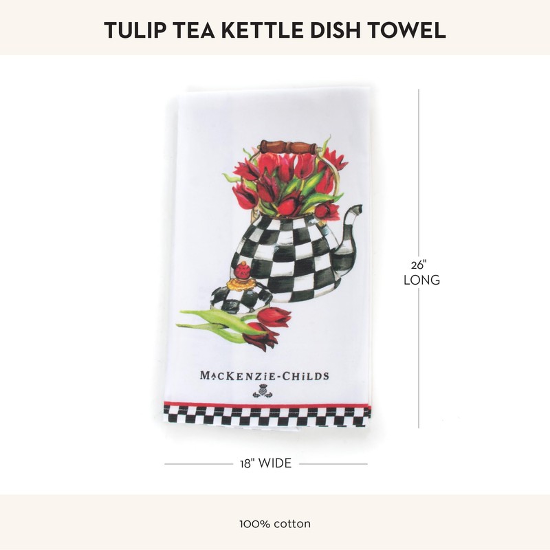 MACKENZIE-CHILDS Cotton Dish Towel, Cute Decorative Kitchen Dish Towel for