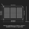 Repa Market 12x8 Inch Air Vent Cover/Brown Galvanized Steel Louvered