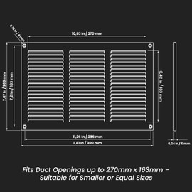 Repa Market 12x8 Inch Air Vent Cover/Brown Galvanized Steel Louvered Grill Cover with Mesh Screen/Wall or Ceiling Vent/Durable Flush Mount HVAC Register for Indoor and Outdoor Ventilation
