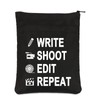 PLITI Filmmaker Gift Write Shoot Edit Repeat Filmmaking Book Sleeve