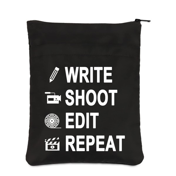 PLITI Filmmaker Gift Write Shoot Edit Repeat Filmmaking Book Sleeve