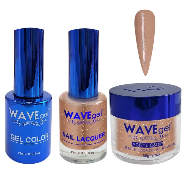 WAVEGEL Soak-Off Gel, Nail Lacquer & Acrylic/Dip Powder Matching Set