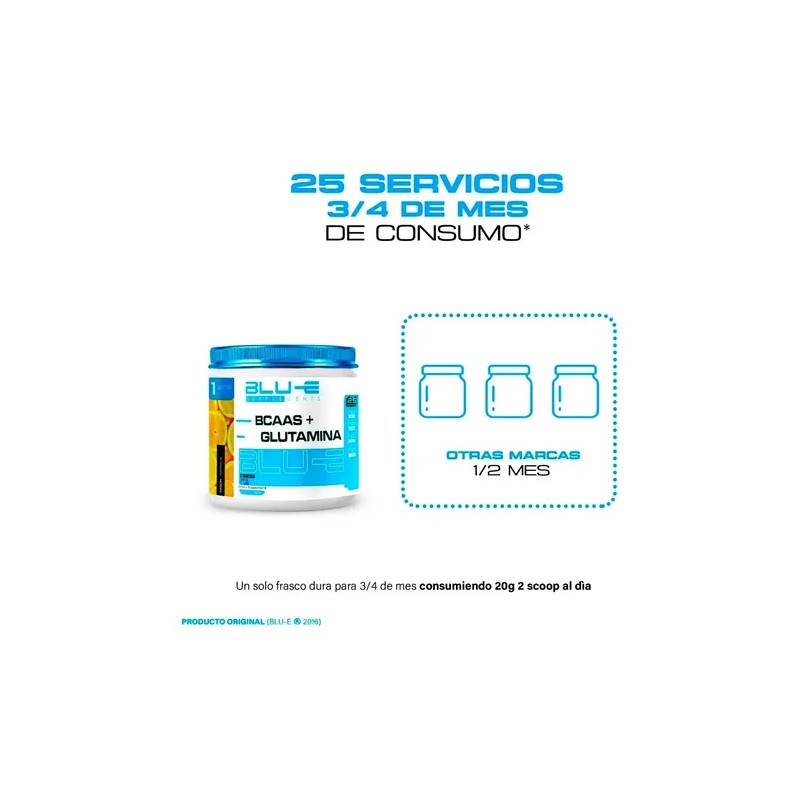 Suplemento Bcaas Glutamina 500g Sabores Naranja