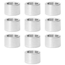 kaihuiyyyt 10Pcs M8 Aluminum Spacers, Metal Spacer Aluminum Round 8.2mm ID x 12mm OD x 8mm L Thickness Screw Standoff for M8 Screw Bolts Silver
