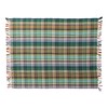 Creative Co-Op Plaid Woven Cotton Throw with Pattern and Fringe,