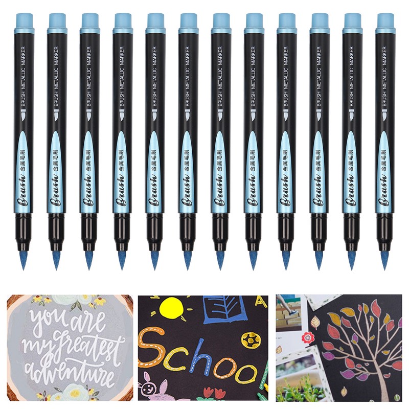 12pcs Soft Head Marker Pen DIY Dry Fast Acrylic Paint