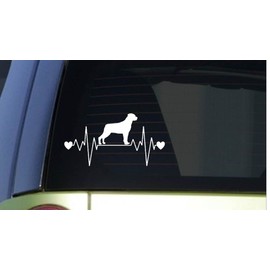 EZ-STIK Rottweiler Heartbeat lifelineI244 8" Wide Sticker Decal schutzhund