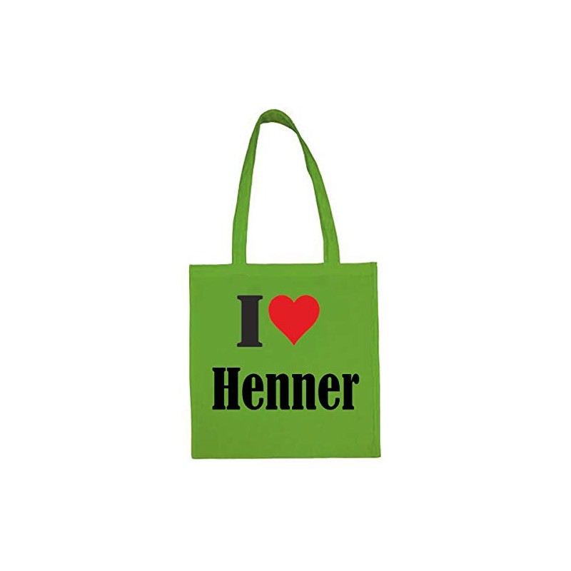 Reifen-Markt Tasche I Love Henner Größe 38x42 Farbe Grün Druck