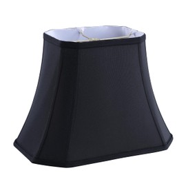 Aspen Creative 34246 Rectangle Cut Corner Bell Spider Lamp Shade in Black, (6+8)" Top x (9+14)" Bottom x 10-1/2" Slant Height