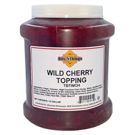Bits N Things Wild Cherry Dessert Topping | Ice Cream, Sundaes, Pie | Kosher & Made in America | 64 oz.