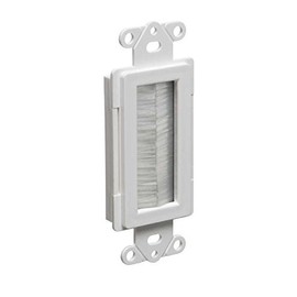 Arlington Industries CED135-10 Cable Entry Device with Brush-Style Opening, 1-Gang, White, 10-Pack