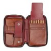 FIREDOG Cigar Pouch, Genuine Leather Travel Portable Cigar Case Box