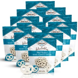 Hayden Valley Foods Vanilla Yogurt Flavored Covered Pretzels | 5oz Bags (Pack of 12) | No Artificial Flavors, Preservatives or Colors | Sweet Holiday White Snack