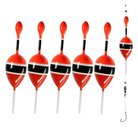 Slip Bobbers for Fishing Saltwater Freshwater 1/6oz 1.6"x4.8" Slip Fishing Bobbers Drift Floats for Crappie Panfish Bass Trout 5Pcs/Set