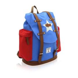 F|23, Urban Survival 30022-5 Backpack 31 x 17 x 42 cm with 2 Side Pockets 22 Litres Star, Blue/Red