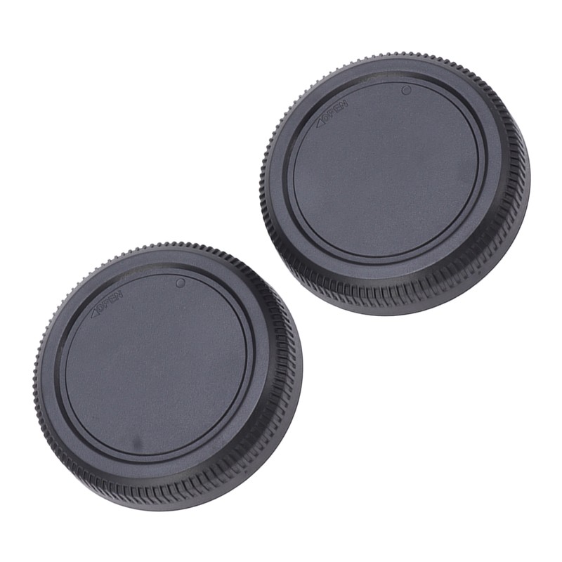 2PCS Lens Rear Caps ABS Plastic Snap On Lens Back