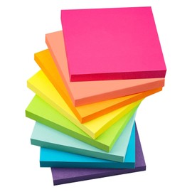 Sticky Notes 3x3 inch, Self-Stick Bright Colors Pads Post it Notes Total 400 Sheets,Easy to Post for Home, Office, Notebook