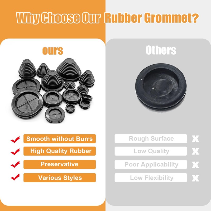 mankk Rubber Grommet Kit Firewall Grommet Wire Grommet Tower Shaped