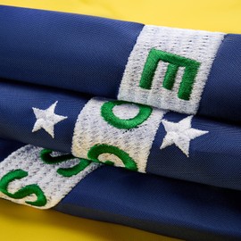 ROTERDON Brazil Flag 3x5 FT Outdoor - Heavy Duty Premium 210D Polyester Brazil Flag, Vibrant Colors and Fade Proof, Embroidered Design Brazilian National Flags with Brass Grommets 3x5 Feet
