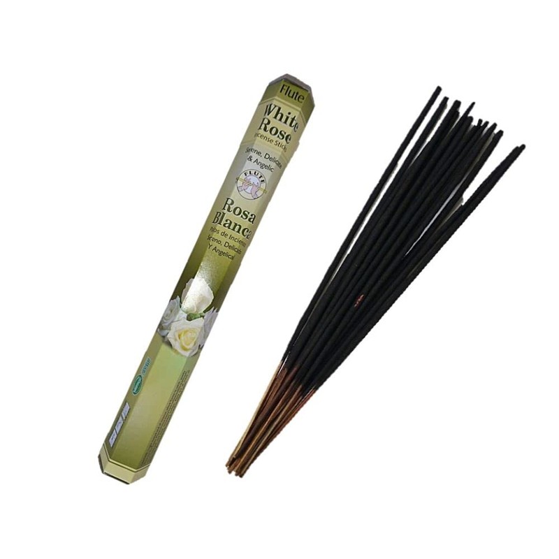 Flute Incense: White Rose Stick Incense / Incense / Box