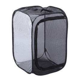 Black Collapsible Foldable Ventilated Insect Light Transmission Mesh Cage House