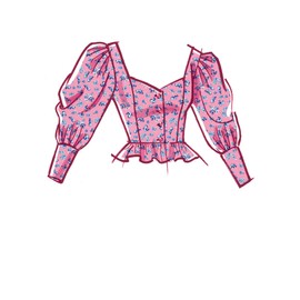 McCall's M8181F5 Misses Prairie Puff Sleeve Peasant Top Sewing Patterns Kit, Design Code M8181, Sizes 16-24