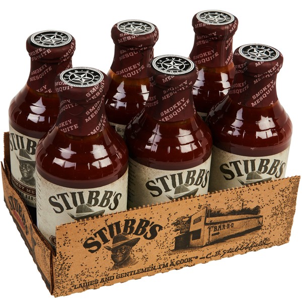 Stubb's Smokey Mesquite BBQ Sauce, 18 oz (Pack of 6)
