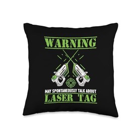 May Spontaneously Talk About Laser Tag Adult Team Laser Tag Throw Pillow