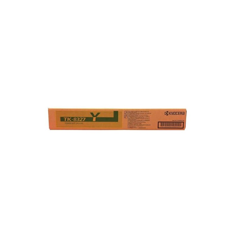 Kyocera 1T02NPAUS0 Model TK-8327Y Yellow Toner Cartridge For use with