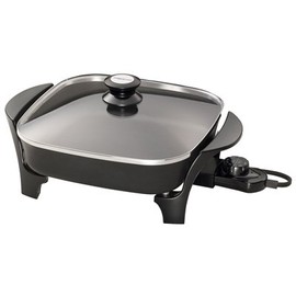 Electric Skillet With Glass Lid, 11-In.