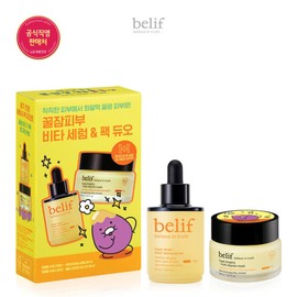 Belif (현대백화점)빌리프 비타C 토닝 세럼  비타민 마스크 세트(춘구마 에디션) (Balanced) Belif Vita C Toning Serum Vitamin Mask Set (Spring Edition)