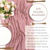 SAJOO Dusty Rose Cheesecloth Table Runner 10ft Gauze Table Runner
