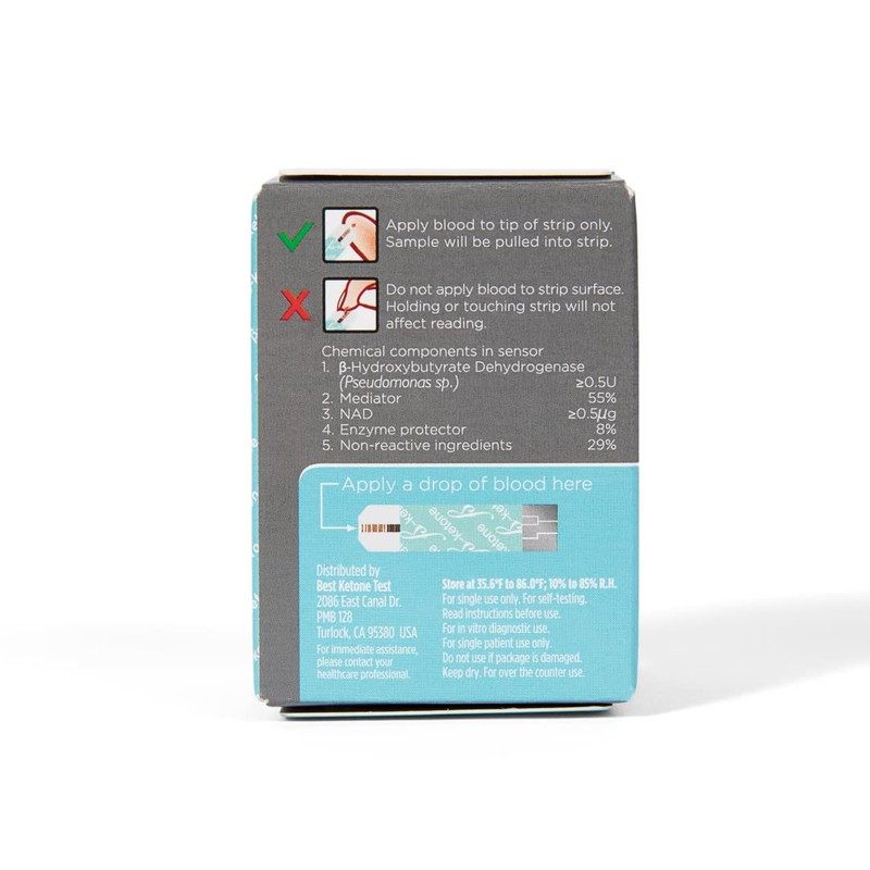BKT TD-4279 Blood Ketone Test Strips 50ct - NOT for