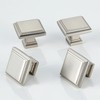YCSJ Square Knobs - 10 Pack / 1.3 Inch, /Brushed