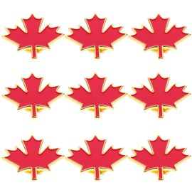 Operitacx 10pcs Maple Leaf Brooch Creative Metal Badge Breastpin for Women Girls Chic Design for Clothing Accessories Present