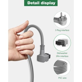 Power Cord Replacement for Dishwasher Bosch SMZPC002UC-00752018 300 500 800 Series Junction Box Plug Adapter