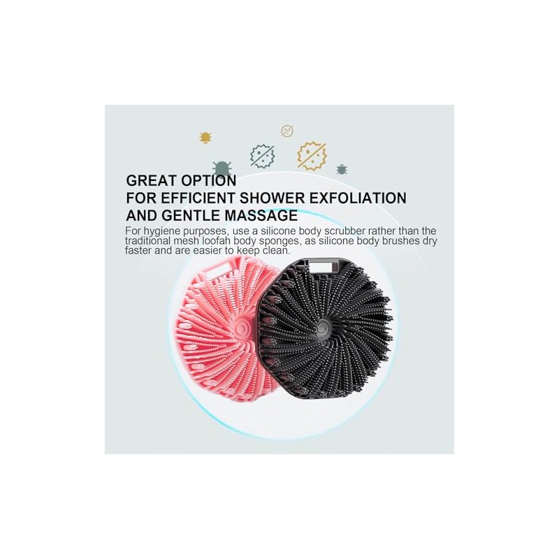 Cepillo corporal exfoliante de silicona – Limpiador de ducha de