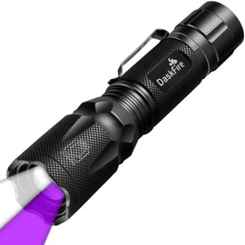 DaskFire 2 in 1 Blacklights Flashlight, UV 395nm Ultraviolet Torch Light High Lumen for Home Security, Outdoor Camping Cycling Hiking, Scorpion Hunting, Pet Urine Stain Detect, Car Fuel Leak
