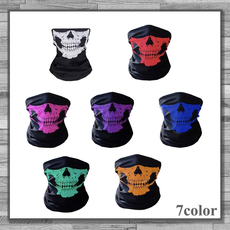 Rex Standard MK007 Men's Neck Warmer, Face Guard, Skull, UV