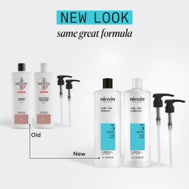 Nioxin System 3 Shampoo & Conditioner Prepack, Color Treated Hair with Light Thinning, Pumps Included, 33.8 fl oz