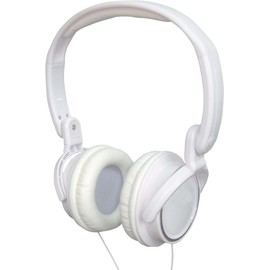 Soundlab Deep Bass Folding Stereo Headphones With Adjustable Headband White