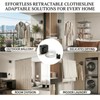 15.7 Ft Retractable Clothesline Indoor/Outdoor – Stainless Steel Retractable Clothes