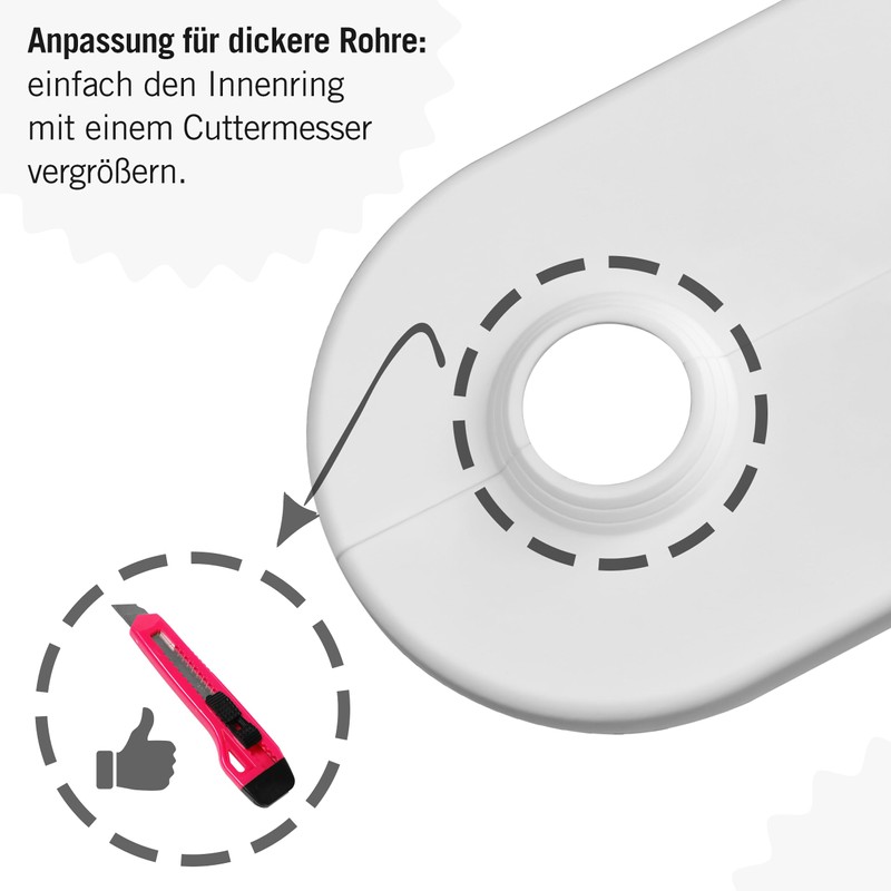 NIMA PRODUCT: 6 x Double Heating Pipe Rosette 15-22 mm