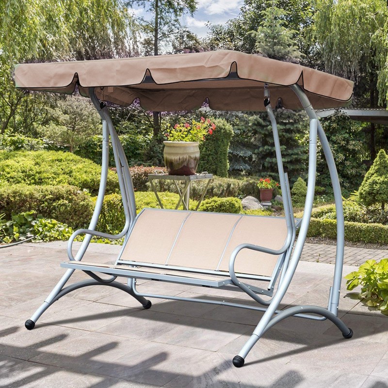 Swing Top Cover Replacement Outdoor Waterproof Dustproof Garden Swing Chair