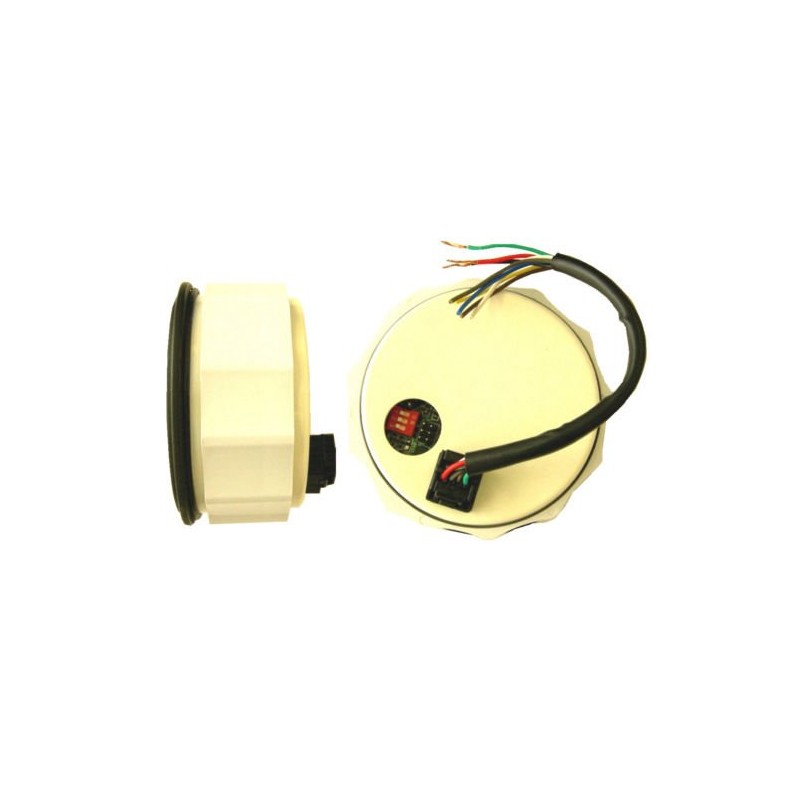 IIL Speedometer, programmable, 3-3/8"/85mm, 120MPH, LED Light, Black dial, Chrome