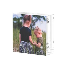 Sezanrpt Acrylic Picture Frame 5 x 5 cm, 5 x 5 Picture Frame Mini for 5 x 5 Pictures, Clear Ticket Display Frame Small Tips Holder